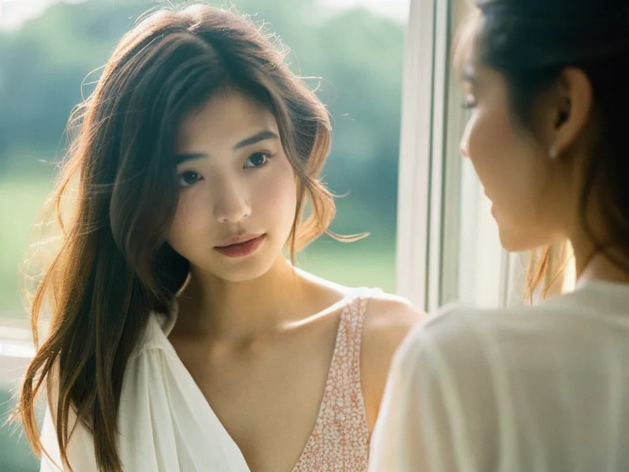 鎖骨や手首の関節をセルフチェックする女性の手元のイメージ